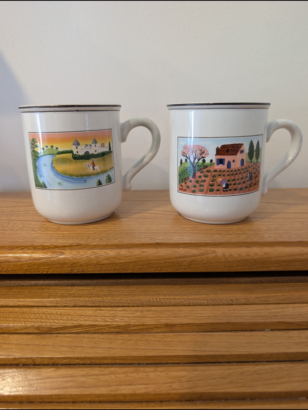 Villeroy & Boch “Design Naif” Mugs – Set of 2 – Luxembourg Vintage Porcelain